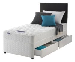 Silentnight - Miracoil Travis Microquilt Single - Divan - 2 Drawer
